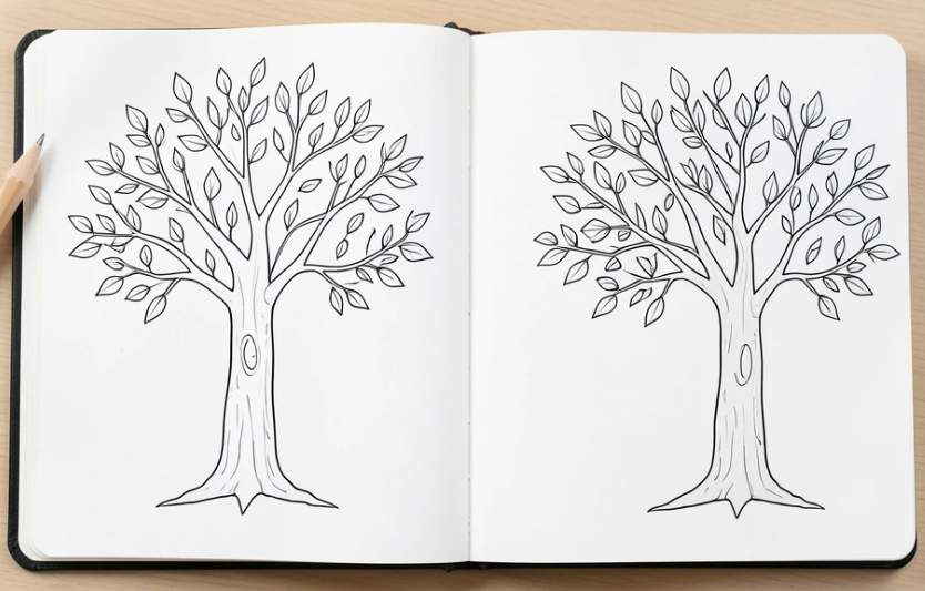 Як намалювати дерево поетапно