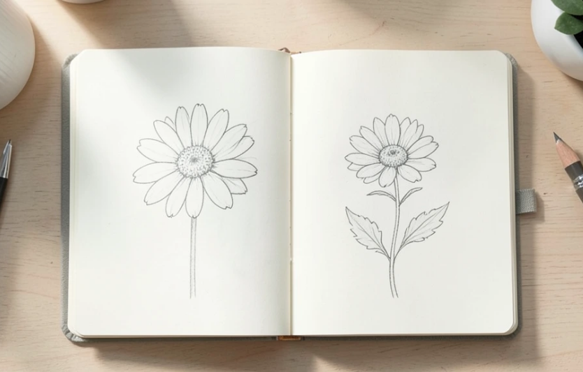 Як намалювати квітку поетапно